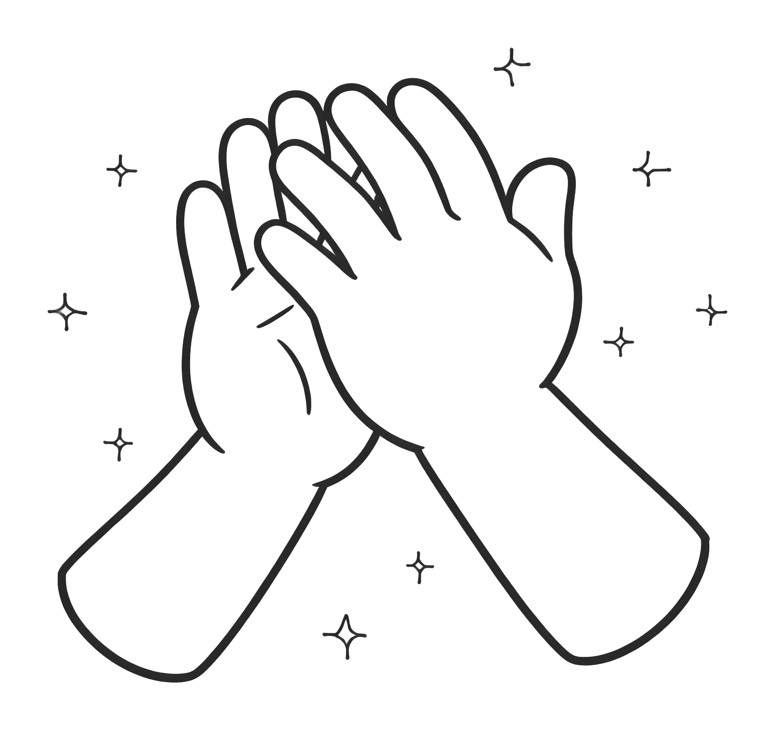 Hands clapping in celebration